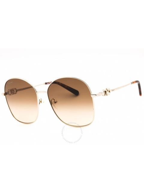 FERRAGAMO Ferragamo Brown Gradient Butterfly Ladies Sunglasses SF297S 704 59