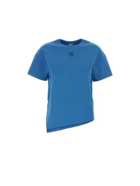 Loewe LOEWE Blue Cotton Blend Asymmetric T-Shirt New & Authentic (