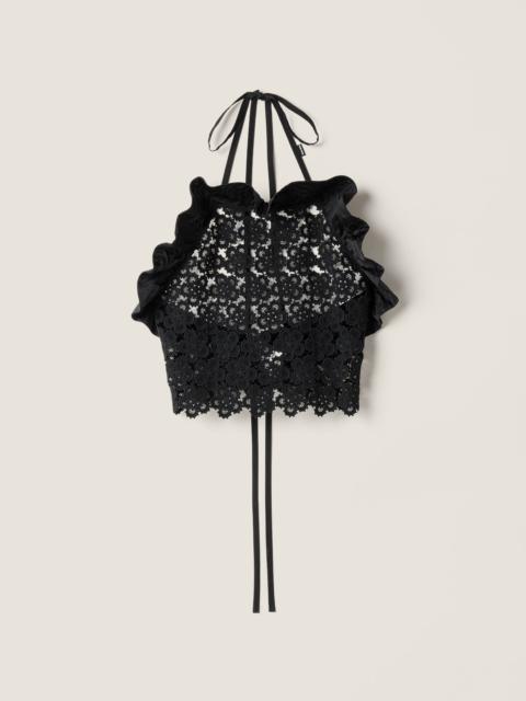 Miu Miu Macramé pinafore top