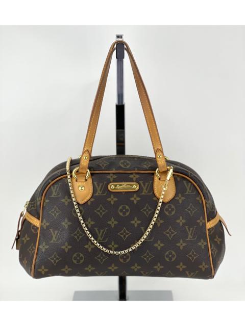 Louis Vuitton Montorgueil PM Monogram Canvas Shoulder Hand Bag Added Strap Pre Owned