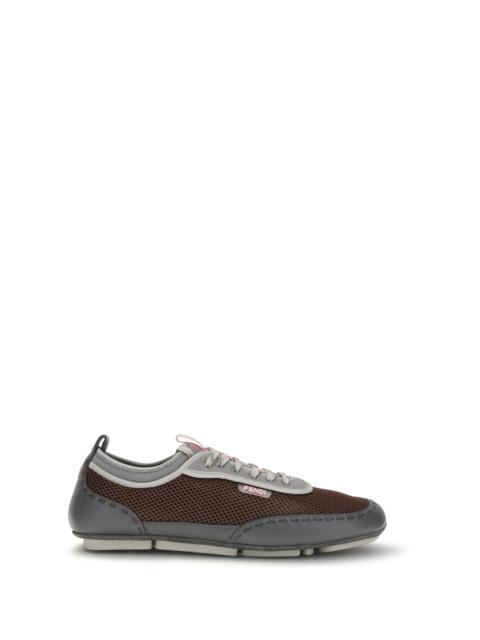 FENDI Fendi Leather And Mesh Sneakers By Fendi