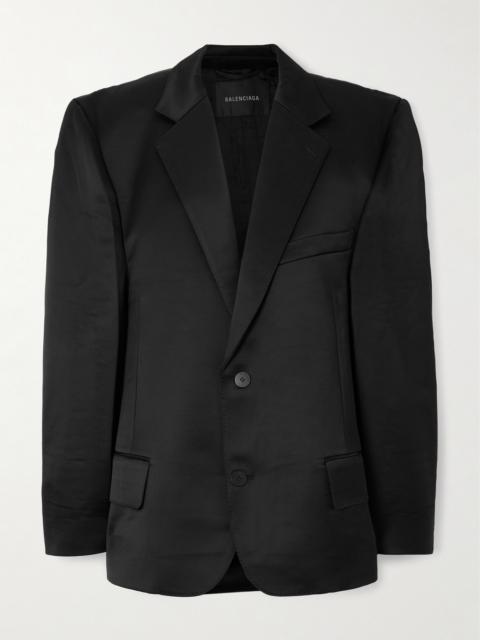 BALENCIAGA Cotton-blend Satin Blazer