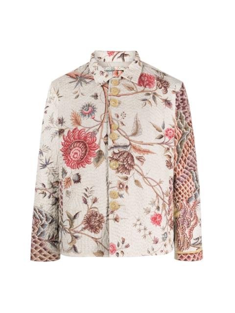 floral-print cotton jacket