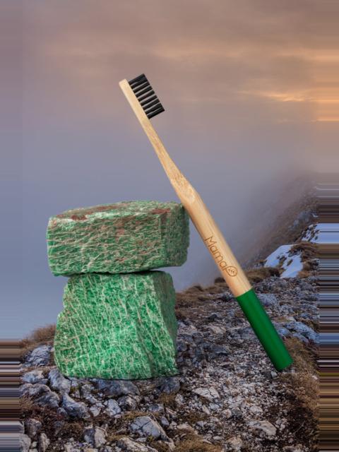 Collina Strada Green Bamboo Toothbrush | MamaP