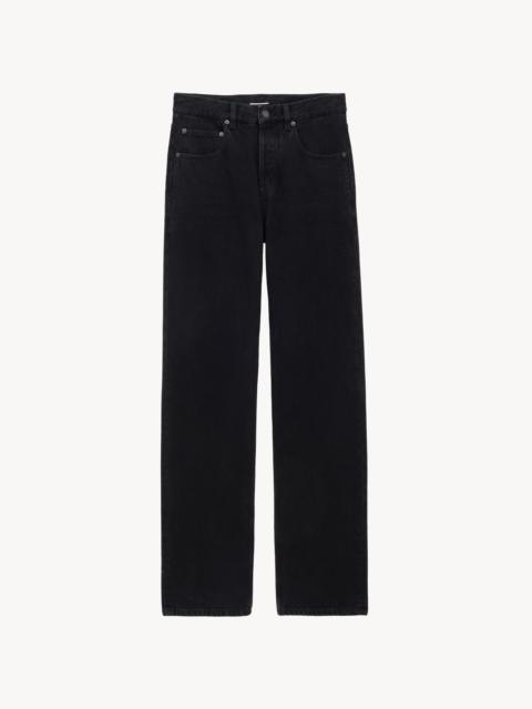 SAINT LAURENT BAGGY JEANS IN CARBON BLACK DENIM