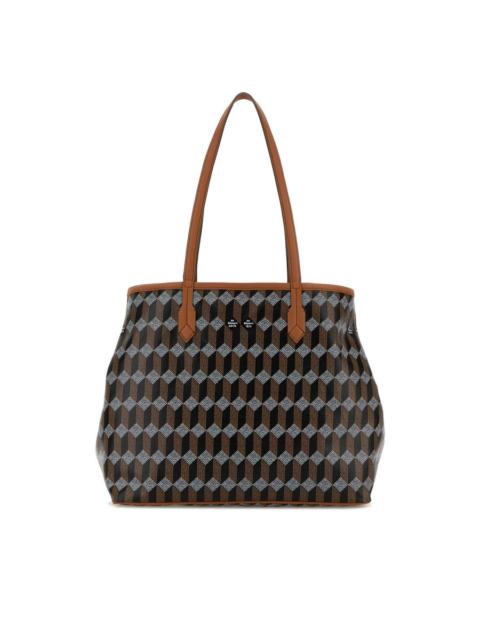 Other Designers Au Depart Printed Canvas Tote No.47 Shopping Bag