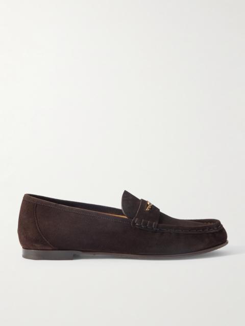 Chloé Embellished Suede Loafers