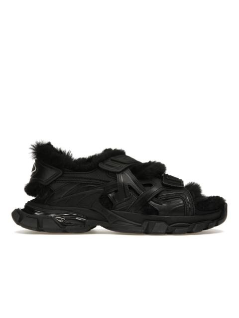 BALENCIAGA Balenciaga Track Sandal Fake Fur Black