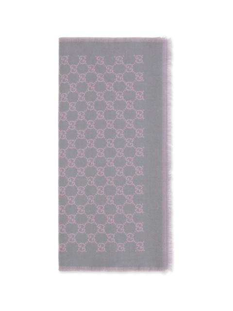 GUCCI Gucci Miss Stenny GG Monogram Wool Scarf Flannel/Pink