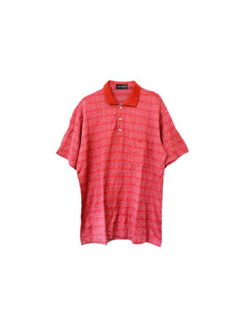 YVES SAINT LAURENT SQUARE PATTERNS POLO SHIRT