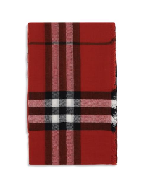 Burberry Burberry Women Wool Check Wide Scarf