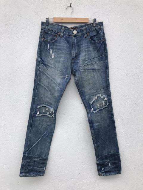 Other Designers Heritage - Heritage Stone Distressed Denim Jeans