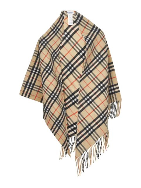 Burberry Beige Check wool and cashmere cape