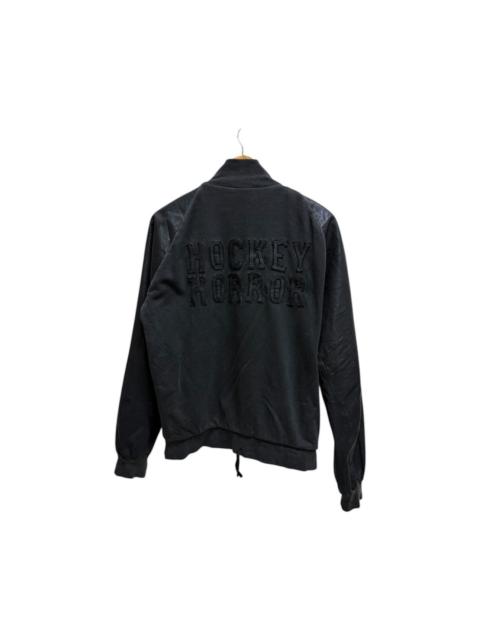 DSQUARED2 Ds Quared 2 Horror Hcokey Sleeve Leather Bomber Jacket