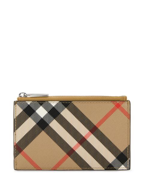 Burberry Printed canvas Check card holder