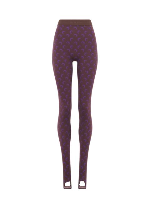 Marine Serre Recycled Moon Jersey Stirrup Leggings