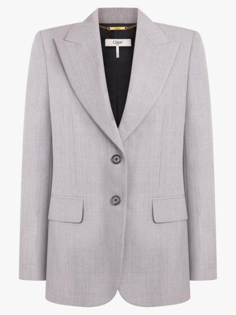 Chloé TAILORED SINGLE BREASTED JACKET | SWAN GREY