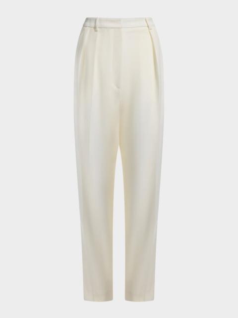 Altuzarra Emmett Pleated Tapered-Leg Wool Pants