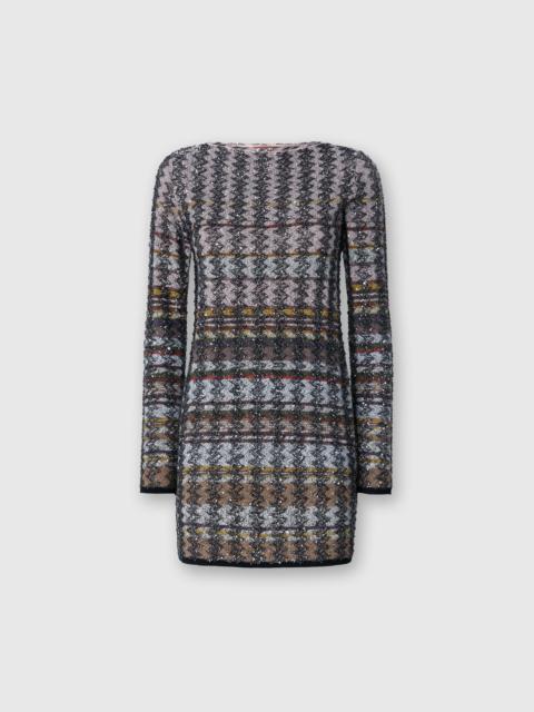 Missoni Missoni Mini Dress With Chevron And Stripe Pattern in Multicoloured at Nordstrom