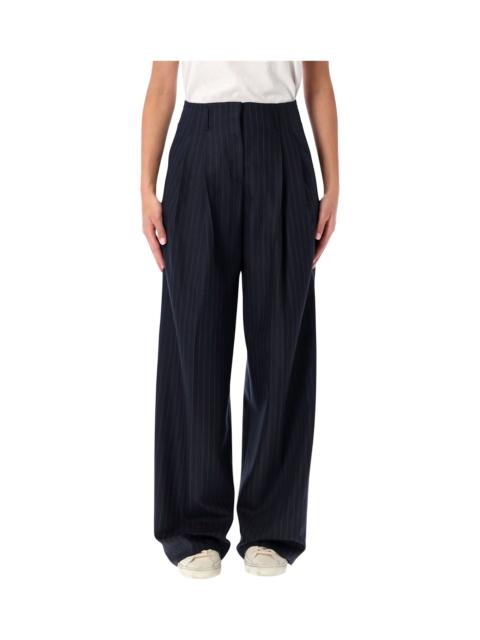 Golden Goose Navy Blue Wool Pinstripe Trousers