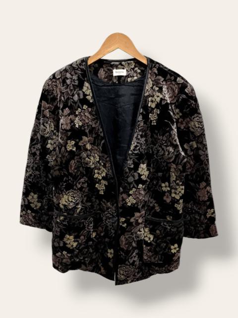 Vintage ROMACHE Velvet Floral Embroidered Coat Jacket