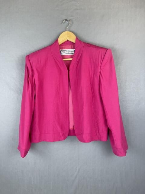 Other Designers Vintage × Yves Saint Laurent - Vintage Yves Saint Laurent YSL Buttonless Pink Blazer