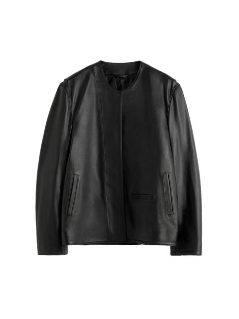 TOTEME Leather Biker Jacket black