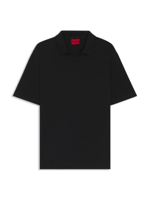 HUGO RELAXED-FIT POLO SHIRT IN MERCERIZED STRETCH-COTTON PIQUÉ