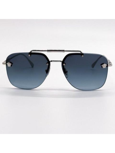 VERSACE NEW VERSACE SUNGLASSES VE2296 1000/V1 SILVER UNISEX EYEWEAR