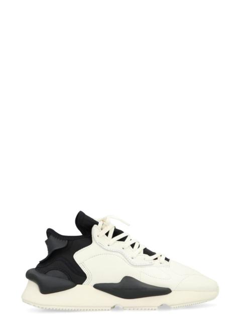 Y-3 ADIDAS KAIWA LEATHER AND FABRIC LOW-TOP SNEAKERS