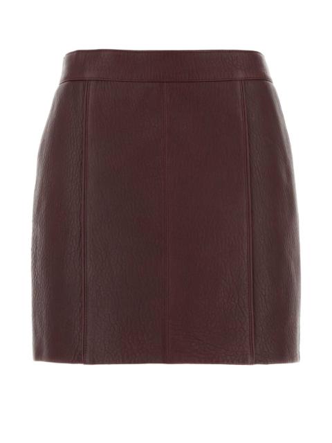 Chloé Chloe Women Grape Leather Mini Skirt
