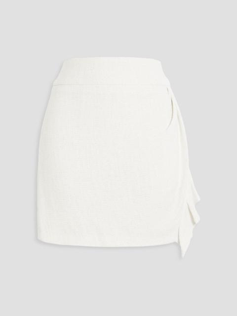 Other Designers Yoni ruffled metallic tweed mini skirt