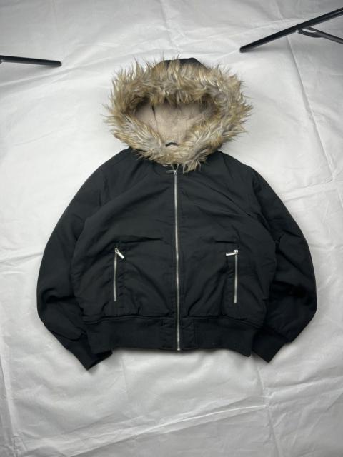 Other Designers Japanese Brand - Y2K Affliction LGB IfSixWasNine Style Fur Faux Zip Hoodie