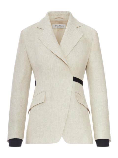 Max Mara Max Mara Women Double-Breasted Linen Drill Blazer