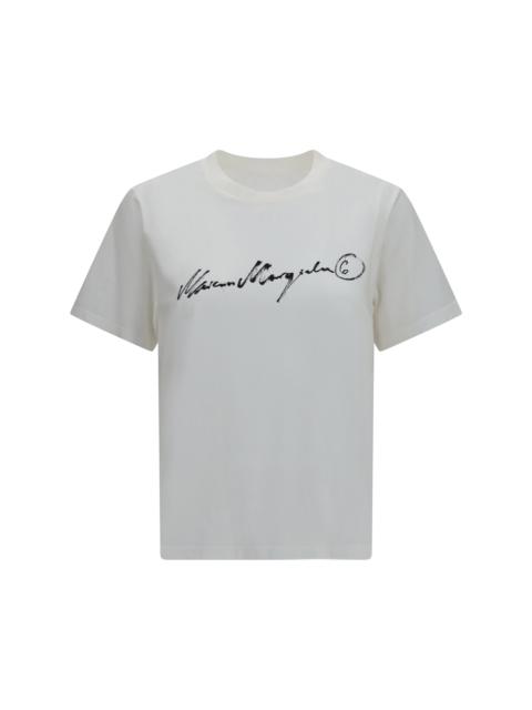 MM6 Maison Margiela Mm6 Central-Print T-Shirt Off White