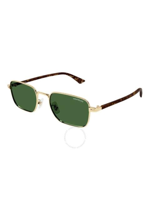Montblanc Montblanc Green Rectangular Men's Sunglasses MB0339S 002 53