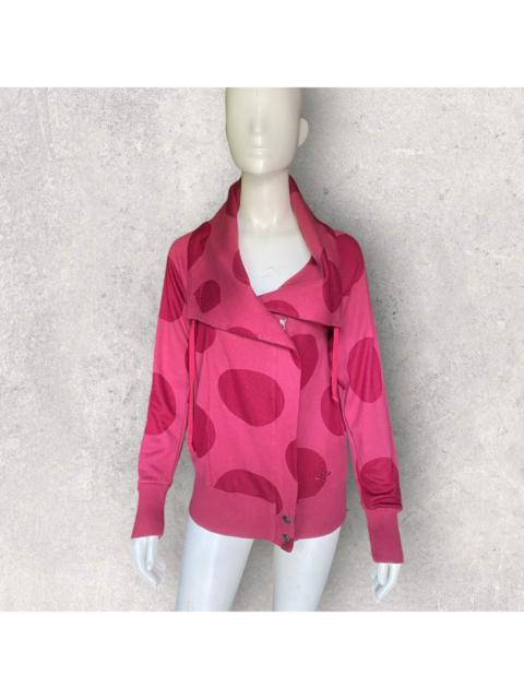 Vivienne Westwood VW Red Polka Dot Jersey Cotton Jacket