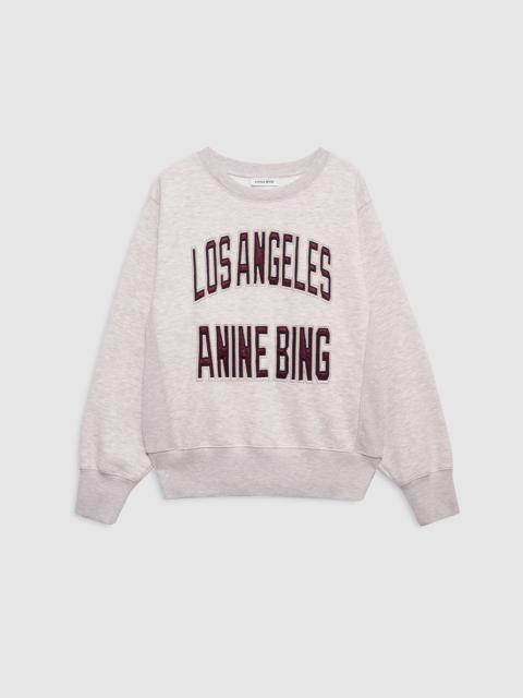 ANINE BING Harry Shrunken Sweatshirt La - Oatmeal Melange