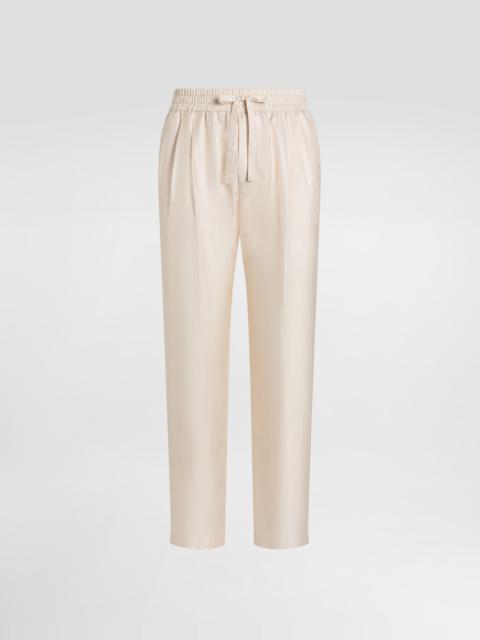 Dolce & Gabbana Silk twill jogging trousers