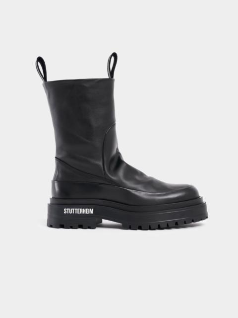 Stutterheim Rough Walker Leather Black