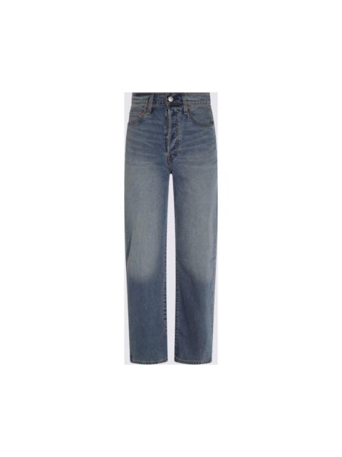 Blue Cotton Denim Jeans