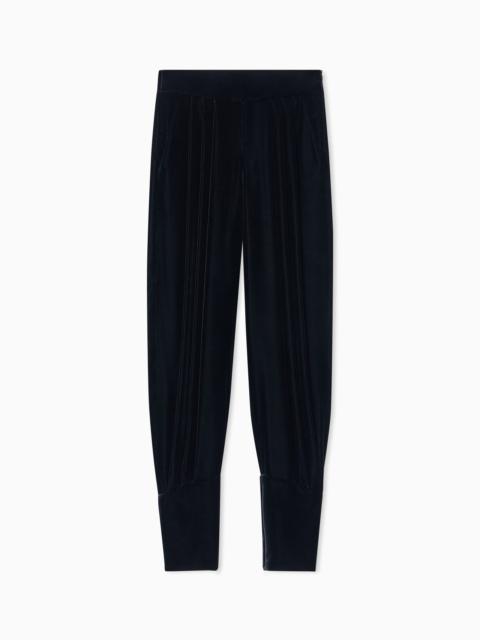 GIORGIO ARMANI VELVET TROUSERS WITH DARTS