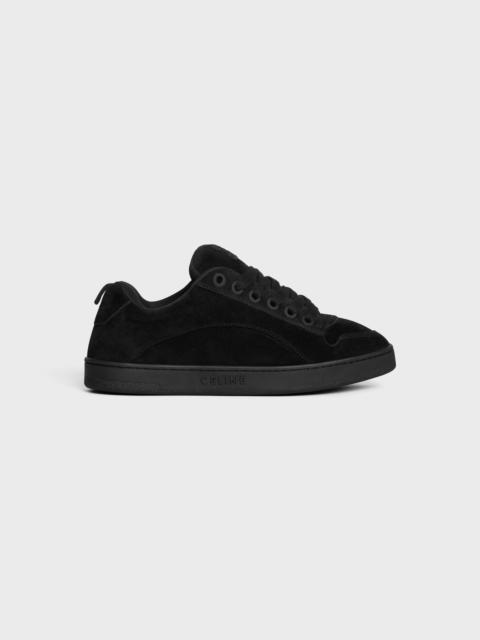 CELINE CELINE HUNTINGTON LOW LACE-UP SNEAKER in SUEDE CALFSKIN AND MESH