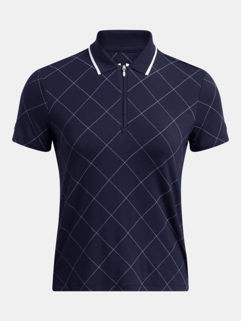 Under Armour Women's UA Premier Zip Windowpane Polo