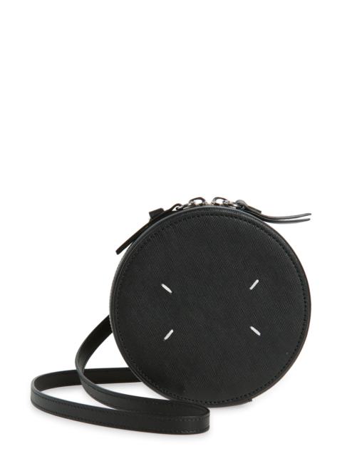 Maison Margiela Maison Margiela Micro Circle Leather Crossbody Bag in Black at Nordstrom