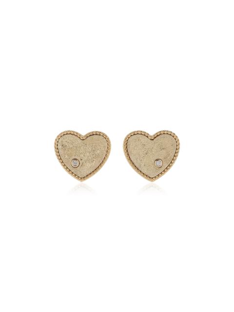 Yvonne Léon Glittered 9K Yellow Gold Diamond Earrings gold