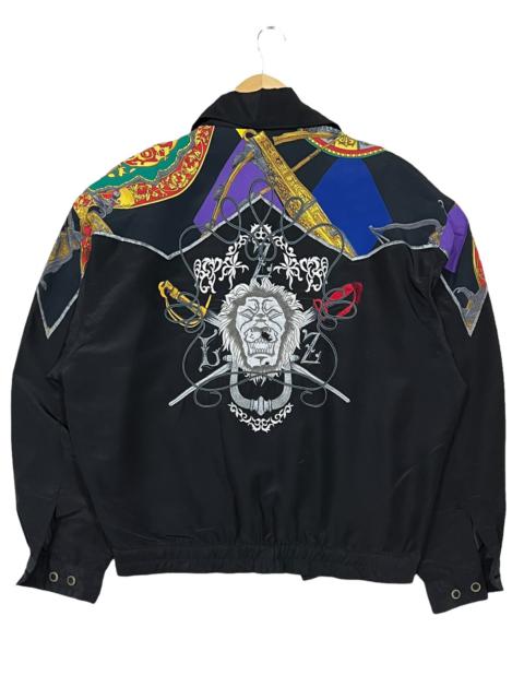 Other Designers Archival Clothing - VINTAGE LES ZA ZOUS EMBROIDERY BIG LOGO ART BOMBER JACKET