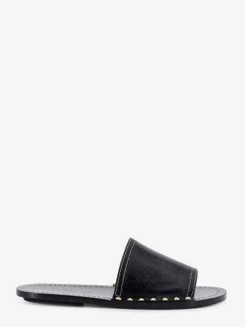TOTEME Toteme Women Low Leather Sandals With Metal Studs On The Sides