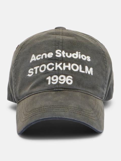 Acne Studios Logo cotton twill baseball cap