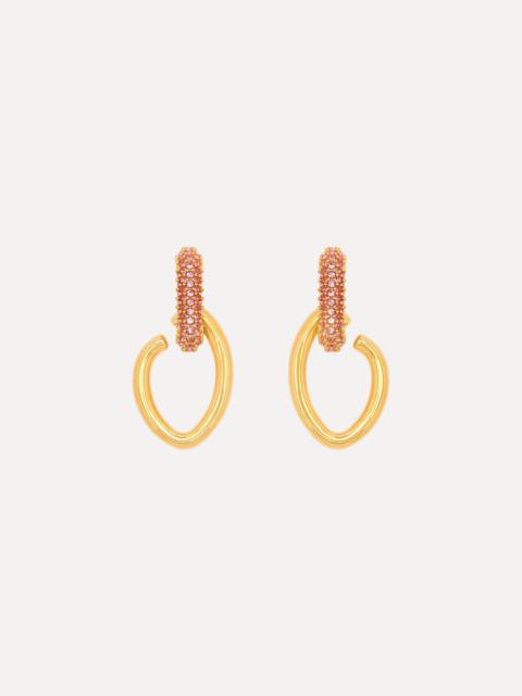 Oscar de la Renta PAVÉ O DROP EARRINGS